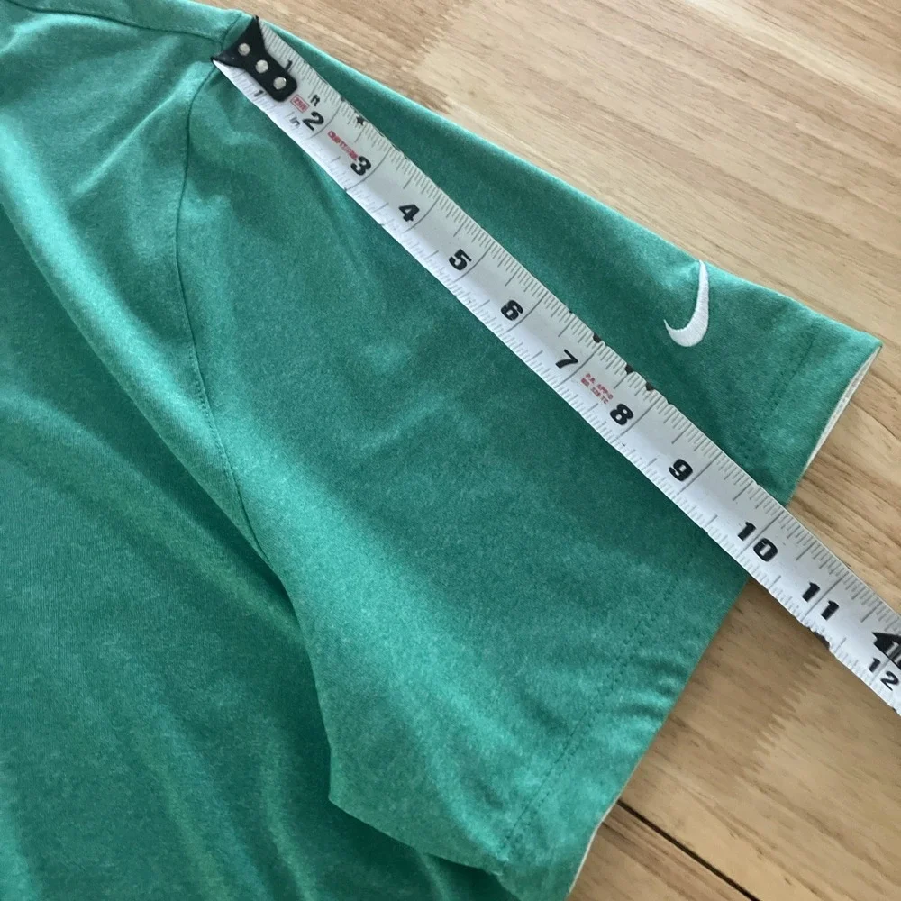 Nike Golf Polo Shirt Mens XL Green Stripe Dri-Fit Barefoot Resort Golf Club Logo